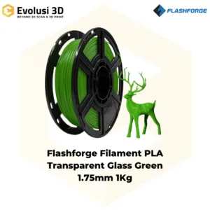 Flashforge Filament PLA Transparent Glass Green 1.75mm 1Kg