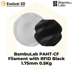 BambuLab PAHT-CF Filament with RFID Black 1.75mm 0.5Kg