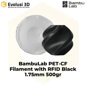 BambuLab PET-CF Filament with RFID Black 1.75mm 500gr